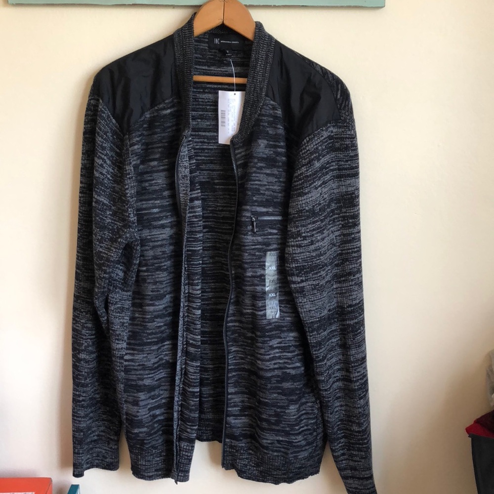 NWT Mens INC Zip Up Sweater XXL